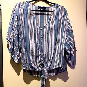 Boho front tie top